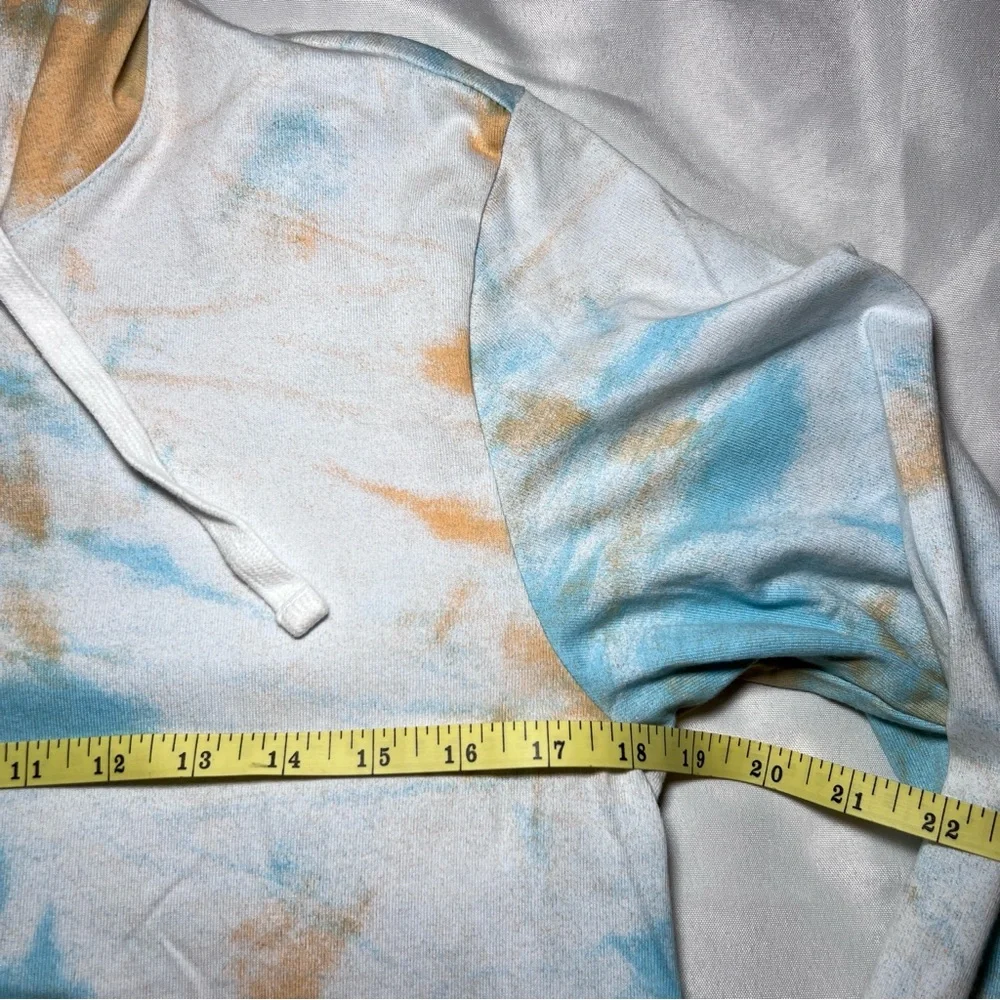 Adidas Men's Tie-Dye‎ Hoodie in Blue and Orange Small